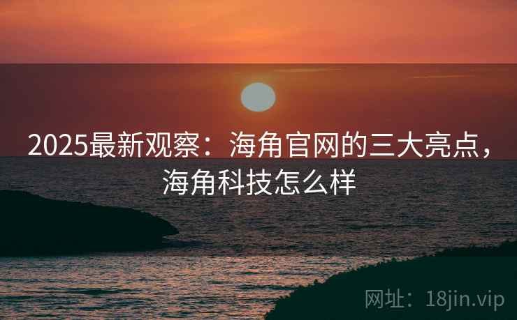 2025最新观察：海角官网的三大亮点，海角科技怎么样